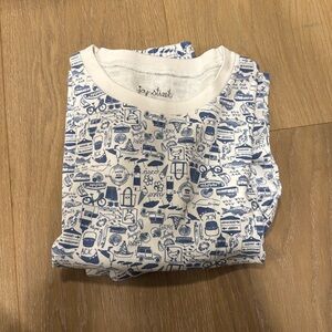 Excellent condition JoyStreet Sz 10 Nantucket white & blue pajamas